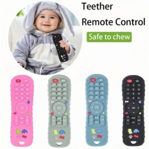 1 Pack Silicone Baby Teething Toys, Remote Control Shape Teething Toys for Babie