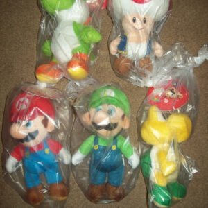 2010 Nintendo Super Mario small plush w tags. Mint set of 5- Koopa, Toad, Luigi