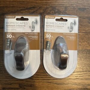 EZ Ancor Homescapes Oil Rubbed Bronze Metal Hook 30 lb Capacity Pack of 2