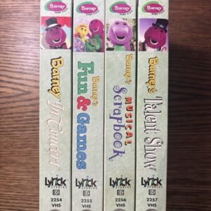 Barney VHS Lot Talent Show Fun & Games In Concert Musical Scrapbook PBS Kids