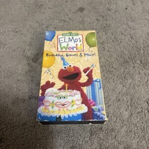 Elmo's World Birthdays Games More VHS Tape 2001 Sesame Street PBS Kids Tested