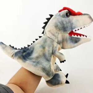 Dilophosaurus Dinosaur Hand Puppet Plush Toy 10" Stuffed Animal Doll Gift Kids