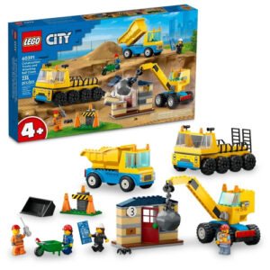LEGO 60391 City Construction Trucks and Wrecking Ball Building Kit 235 Pcs New
