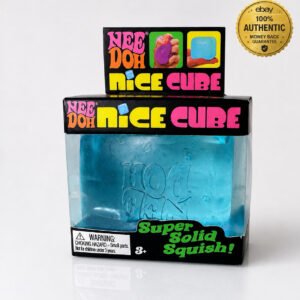 NeeDoh Nice Cube Blue Schylling Sensory Fidget Stress Ball Toy - Authentic- New