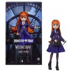 Monster High x Wednesday Collectible Doll, Agnes DeMille with Purple Uniform