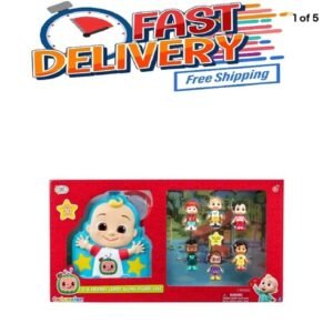 🍉 CoComelon Carry Along Figure Case with 6 Articulated Figures Toys for Kids🆕