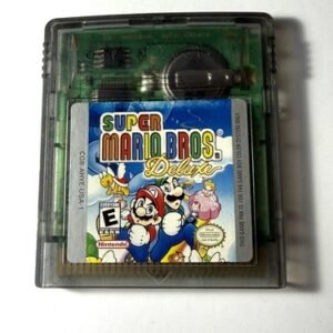 Super Mario Bros. Deluxe NINTENDO GAMEBOY COLOR GAME W/ NEW SAVE BATTERY